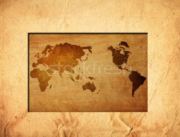 Stock photo: world map vintage artwork