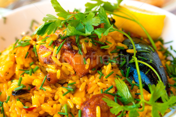 Stock photo: traditionnal spanish food paella
