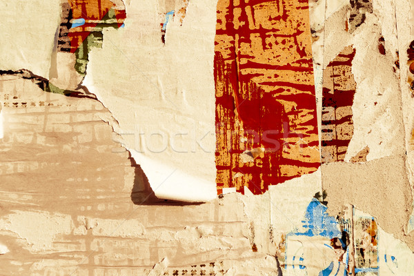 老 海報 襤褸 紋理 背景 牆 商業照片 © ilolab