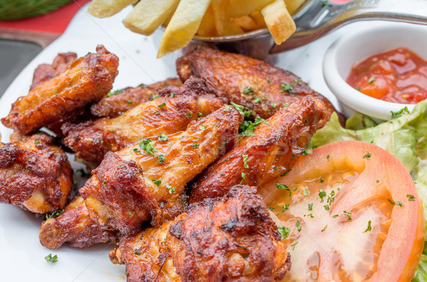 Chicken wings with sauce Stock photo © ilolab