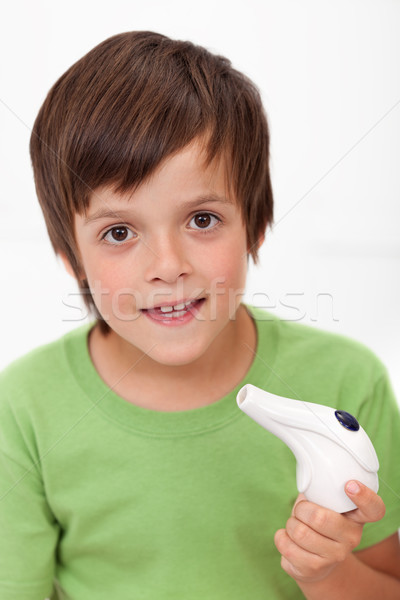 Boy with inhaler Stock photo © ilona75