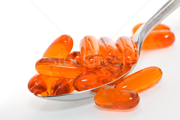 Pharmaceutique pilules cuillère blanche médicaux groupe Photo stock © ilona75