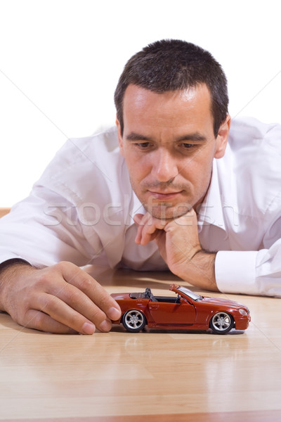 Businessman contemplating - isolated Stock photo © ilona75