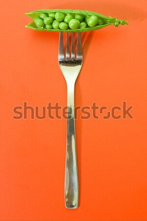Peas on fork Stock photo © ilona75