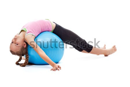 商業照片: 年輕的女孩 · 背面 · 體操 · 橡膠