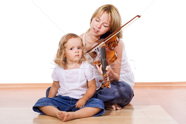 Imagine de stoc: Muzică · femeie · fetita · se · bucura · joc