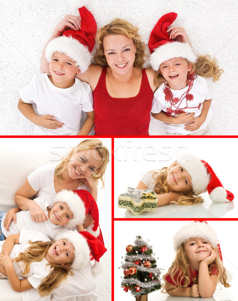 Foto d'archivio: Natale · persone · collage · felice · sorridere