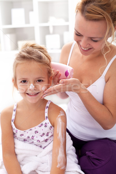 Beauty ritual - little girl after bath Stock photo © ilona75