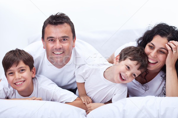 Stock fotó: Boldog · család · portré · boldog · nevet · családi · portré · szülők