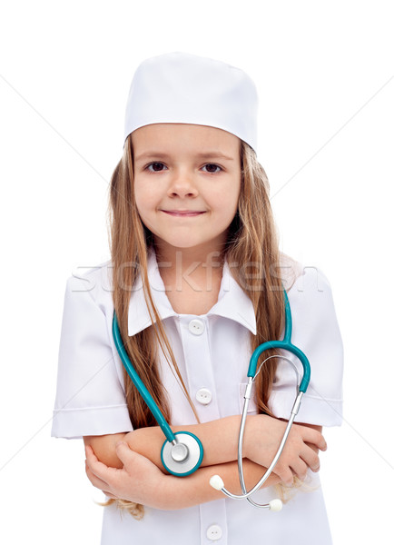 Bambina giocare infermiera medico professionale Foto d'archivio © ilona75