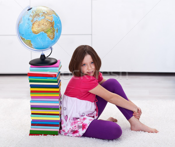 [[stock_photo]]: Jeunes · étudiant · fille · apprendre · séance · livre