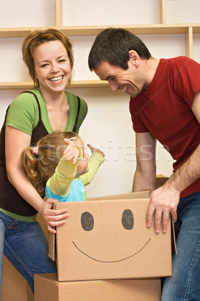 Happy family moving Stock photo © ilona75