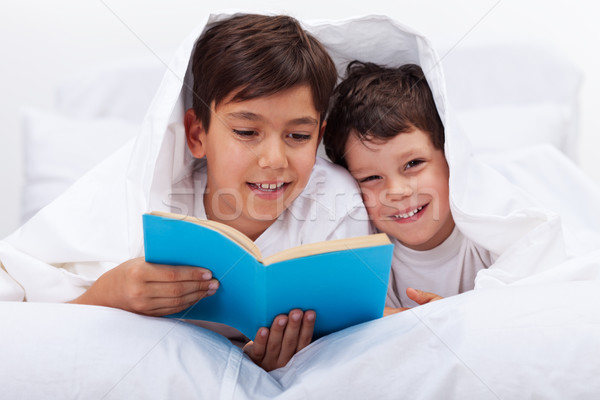 Reading to my brother Stock photo © ilona75