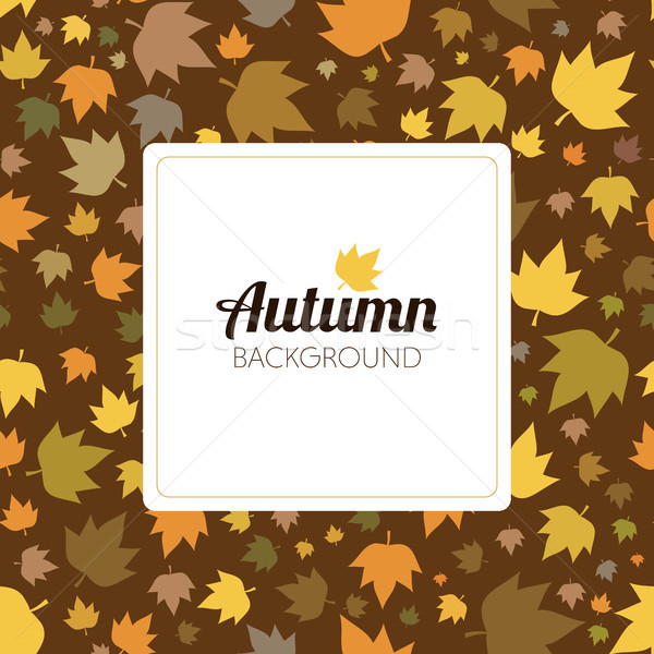 Hojas de otoño nuevos texto marco textura Foto stock © Imaagio