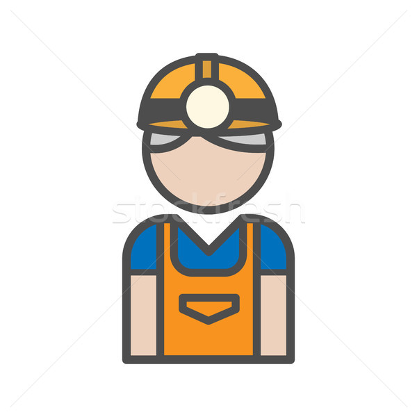 Miner avatar icon on white background Stock photo © Imaagio