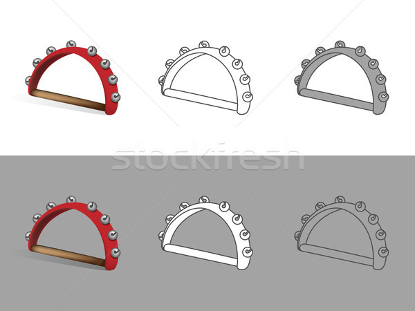 Bells musical instrument set on two different backgrounds Stock photo © Imaagio