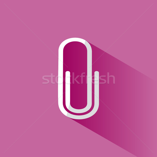 Clip icon with shade on pink background Stock photo © Imaagio