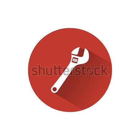 Wrench icon with shade on a circle Stock photo © Imaagio