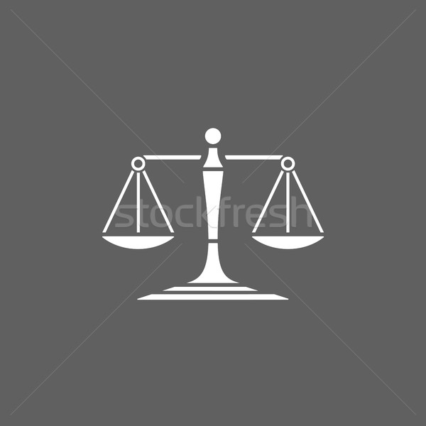 Scales of justice icon on a dark background Stock photo © Imaagio