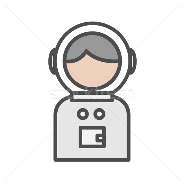 Spaceman avatar icon on white background Stock photo © Imaagio