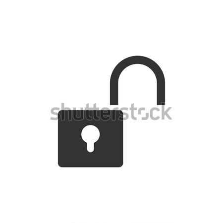 Unlock icon on white background Stock photo © Imaagio