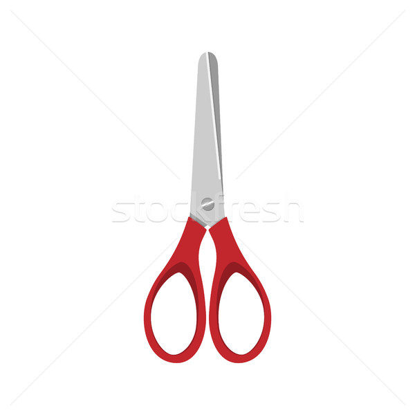 Closed red scissors on a white background Stock photo © Imaagio