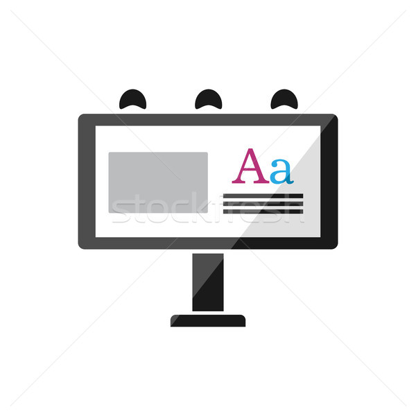 Billboard publicity icon on a white background Stock photo © Imaagio