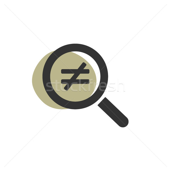 Magnifying glass looking for a shop isolated web icon Stock photo © Imaagio