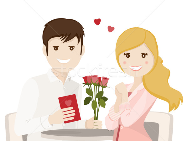 Stock fotó: Pár · szerelmespár · romantikus · randevú · valentin · nap · szeretet