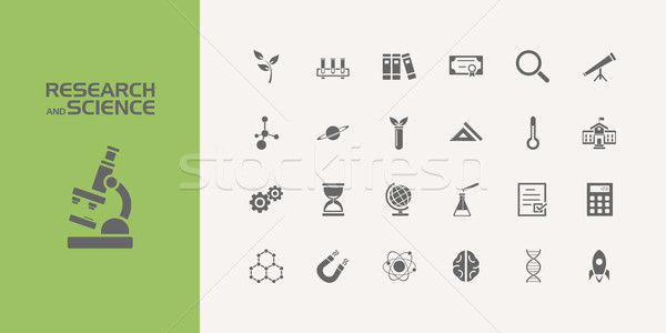 Twenty five science icons set Stock photo © Imaagio