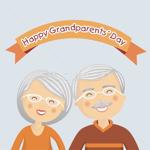 Happy grandparents day with grey hair Stock photo © Imaagio