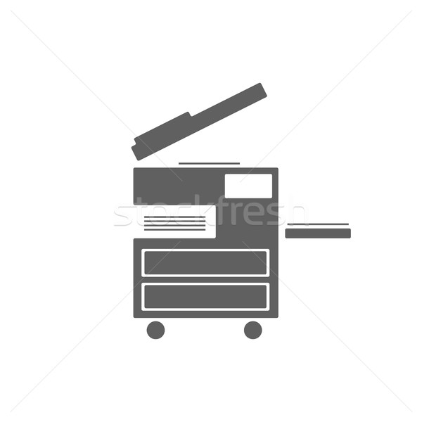 Photocopier icon on white background Stock photo © Imaagio
