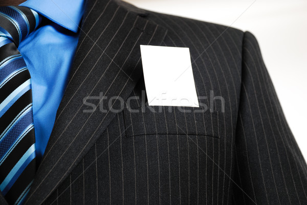 Business man with business card in the pocket Stock photo © Imabase