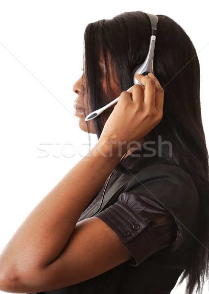 Afbeelding vrouwelijke oproep exploitant kan gebruikt Stockfoto © Imabase