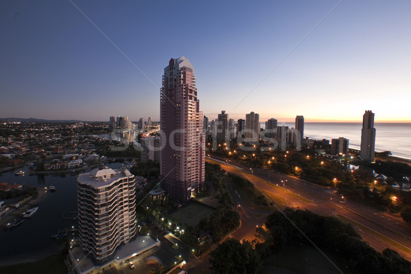 Gece görmek altın sahil şehir gece queensland Stok fotoğraf © Imagecom