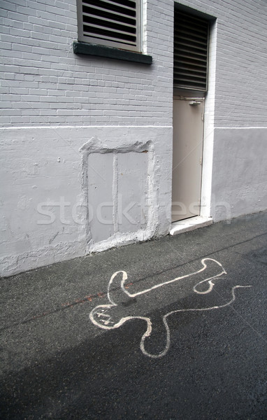 Moord scène hand triest dood politie Stockfoto © Imagecom