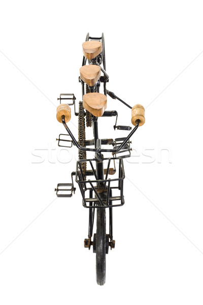 Drie tandem fiets metaal reizen mand Stockfoto © imagedb