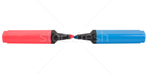 Közelkép kettő szövegkiemelő tollak szeretet művészet Stock fotó © imagedb