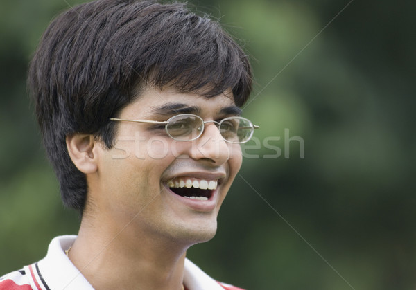 Adam gülme mutlu tişört mutluluk Stok fotoğraf © imagedb