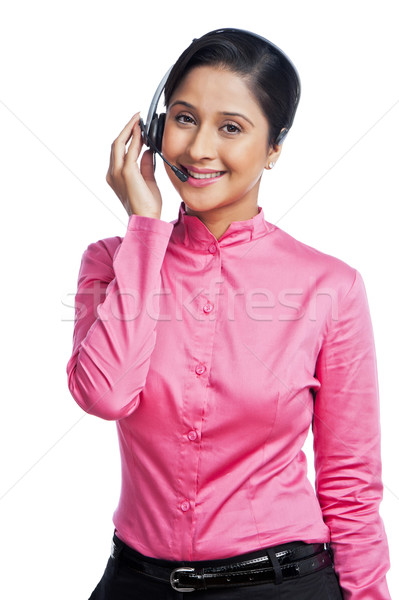 Portrait of a female customer service representative Stock photo © imagedb