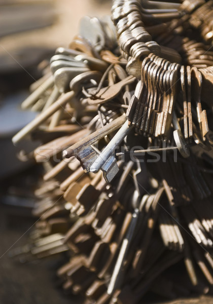 Primer plano Rusty claves hardware tienda nueva delhi Foto stock © imagedb