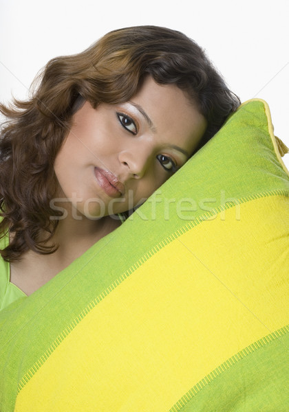 Portret kobieta poduszka moda młodych Zdjęcia stock © imagedb