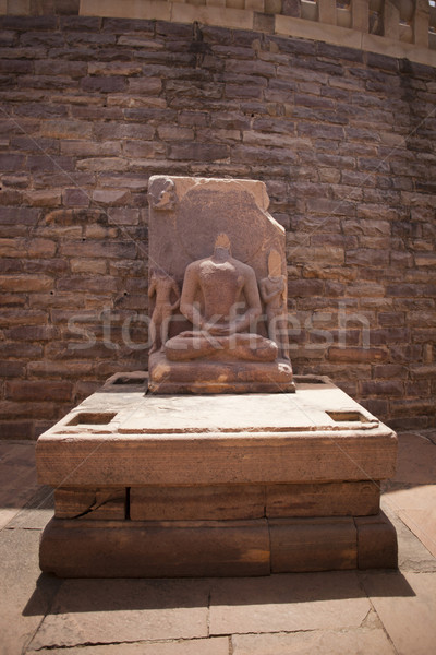 Stock photo: Statue of Lord Buddha in stupa at Sanchi, Madhya Pradesh, India