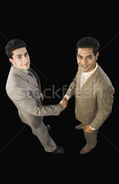Ansicht zwei Geschäftsleute Händeschütteln Business Stock foto © imagedb