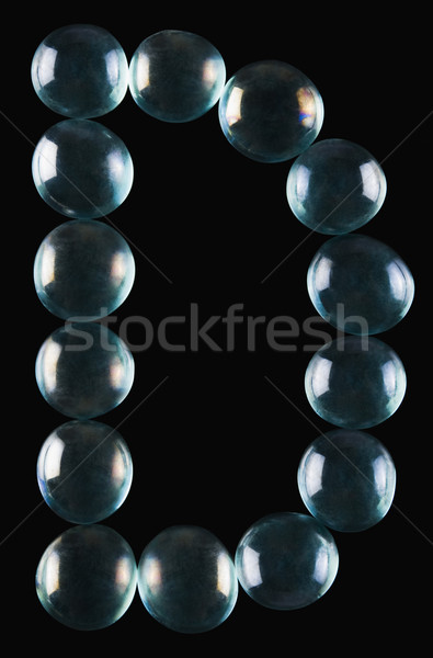 Közelkép márvány golyók forma d betű csoport Stock fotó © imagedb
