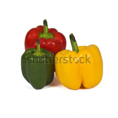 Glocke Paprika grünen Pfeffer gelb Stock foto © imagedb