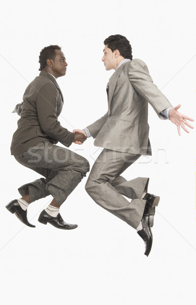 Zwei Geschäftsleute Händeschütteln Business Handshake Teamarbeit Stock foto © imagedb