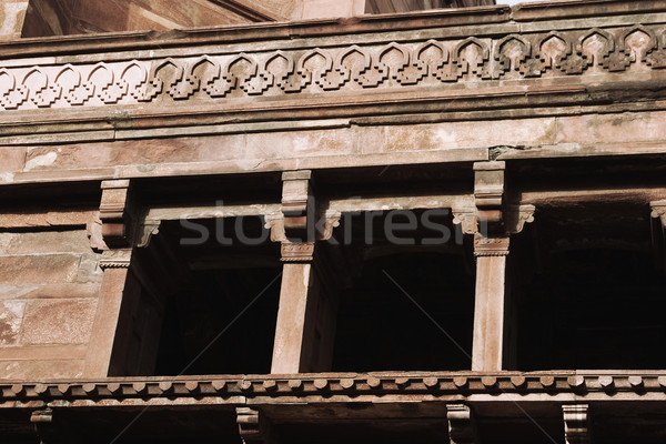 [[stock_photo]]: Détail · architectural · fort · mur · design · architecture · islam