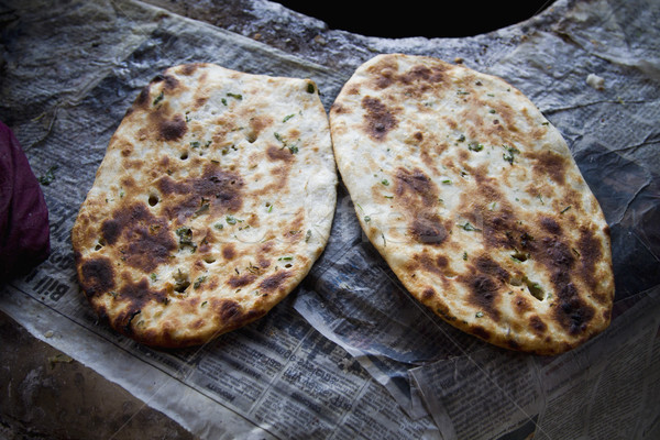 Close-up of Indian breads (Kulcha), Amritsar, Punjab, India Stock photo © imagedb