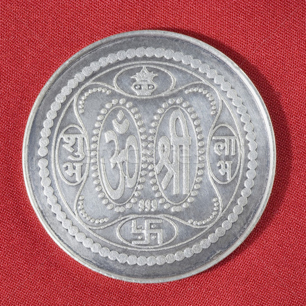 Primer plano plata moneda financiar estudio religión Foto stock © imagedb